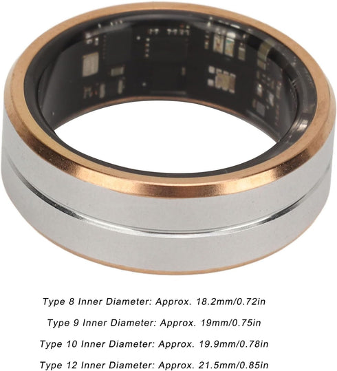 Smart Fitness Ring, Step Counting, Sleep Quality Monitoring, IP68 Waterproof Health Ring with Charging Case, Reshape
