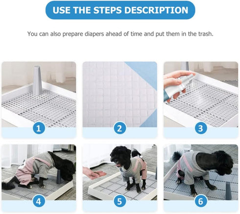 Portable Toilet, Dog Training Pads Pet Toilet Dog Pee Pad Holder Puppies Potty Mesh Grate Pee Holder Portable Litter