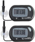 SunGrow Digital Betta Thermometer for Tropical Aquarium Fish, Black Color, 4 Suction Cups and 2 Batteries Included, 2