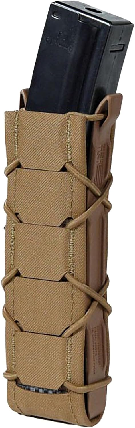 High Speed Gear Extended Pistol Taco Gen 2, Laser Cut MOLLE Single Mag Pouch Made in The USA (Coyote Brown)