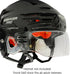 TronX S40 Vented-Cut Hockey Helmet Clear Visor, Anti-Scratch/Anti-Fog, CE Certified