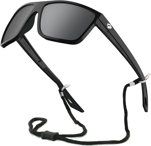 TOREGE Polarized Sports Sunglasses for Men Women, UV Protection Wraparound Lightweight for Fishing Golfing NAUTILUS