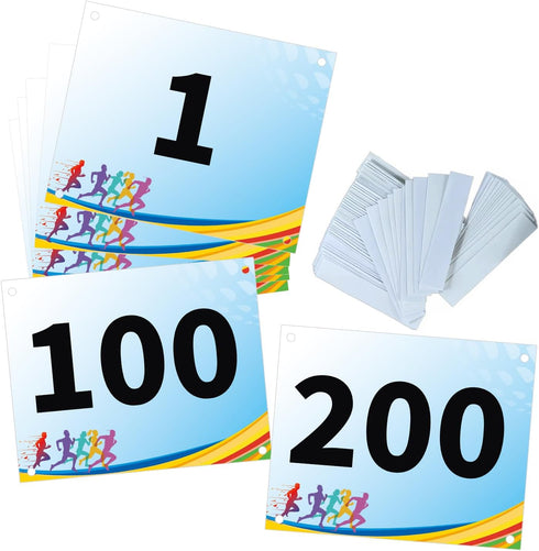 UISKOOPW Tyvek Race Bibs Running Numbers Bibs with Race Bib Tape Instead Pins