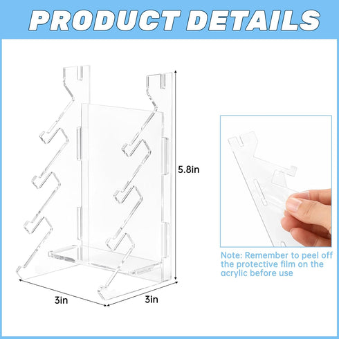 2Pcs Sliner Fingerboard Display Rack Acrylic Skateboard Storage Stand Decorative Finger Skate Holder Five-Layer Angle
