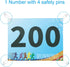 Multicolor Race Bib Numbers with Safety Pins for Marathon Events