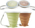JBER Silicone Collapsible Travel Cup, Folding Camping Cup with Lids for Outdoor Hiking Travel
