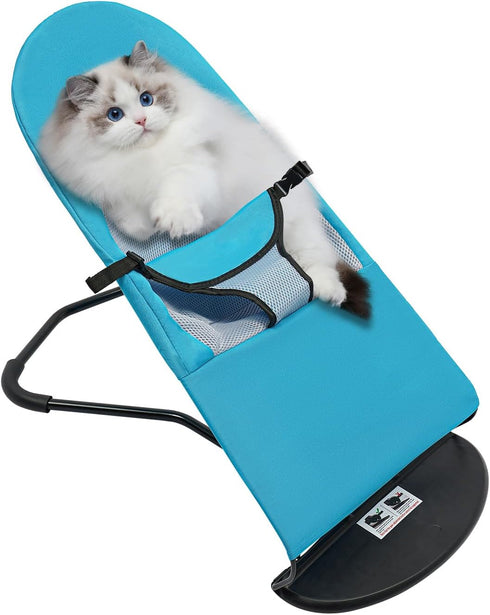 YIYIBYUS Pet Rocking Chair, Foldable Cat Dog Bed Rocker, Portable Pet Rocker with