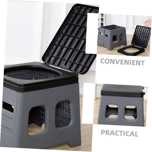 Yardwe Portable Folding Toilet for Outdoor Travel Lightweight Emergency Potty for Camping Hiking and Road Trips Compact