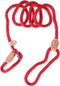 POPETPOP Nylon Dog Slip Training Leash Collar Rope for Pets, Red
