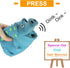 Andiker 8" Blue Dog Squeaky Toy, Durable Latex Chew Toy with Oinks Sound Squeaker for Dental Biting and Chasing