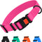 CollarDirect Waterproof Dog Collar, Pink, Adjustable Silicone Plastic for Large, Medium, Small Dogs, Neck Fit 10"-13"