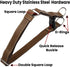 Leather Quick Release Dog Collar - Handcrafted Full Grain Leather with Stainless Steel Hardware - Stone, Medium