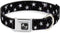 Buckle-Down Dog Collar Seatbelt Buckle Glowing Stars in Space, 15 to 26 Inches, 1.0 Inch Wide