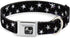 Buckle-Down Dog Collar Seatbelt Buckle Glowing Stars in Space, 15 to 26 Inches, 1.0 Inch Wide