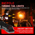 USB Rechargeable Bike Tail Light with Turn Signals, 11 Modes Bright LED Rear Light, Waterproof Safety Warning (Pack of