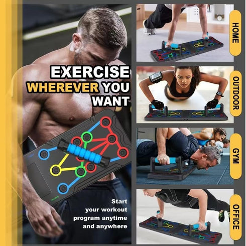 Solid Push Up Board, Multi-Functional Home Workout Equipment, Fitness Floor Chest Muscle Exercise System