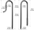 FZONE Mini 10 inch Stainless Steel Filter Pipe for Aquarium Plant Tank, Lily Pipes with Acrylic Pipe Fixer