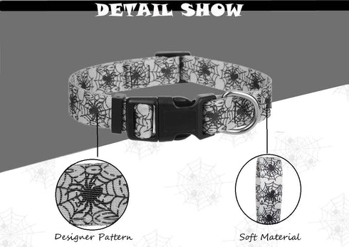 Medium Dog Collar Halloween Pack of 2, Breakaway Dog Collar for Holiday Use