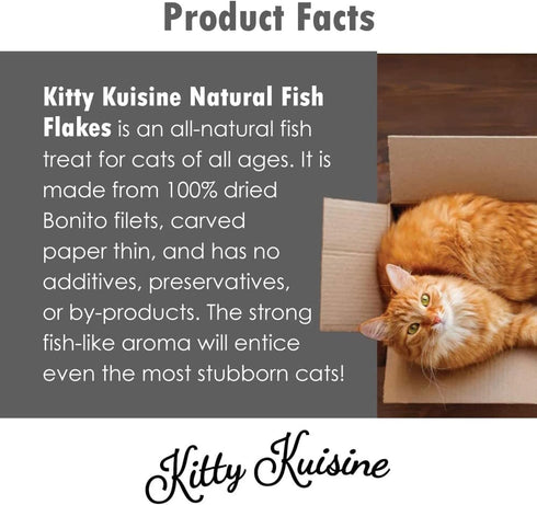 4-oz Natural Fish Flakes - All Natural Bonito Tuna Flakes - No Additives or Preservatives - High Protein and Appetite