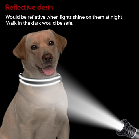 Lionheart Glory Airtag Dog Collar, Reflective Adjustable Durable Soft Collar for Medium Dogs, Pet Gift (Black)