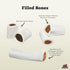 Redbarn Large Filled Dog Bones, Cheese & Bacon Flavor - Long Lasting Stuffed Femur Chew Treat (4 Count)