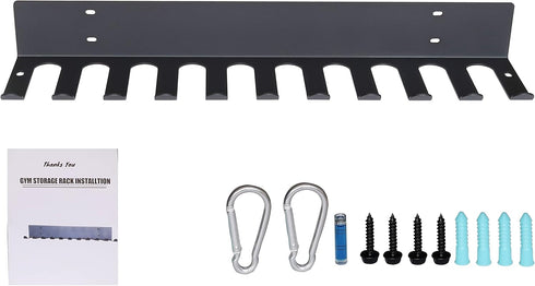 Home Gym Storage Rack - Barbell Rack Weight Room Organizer for Gym Accessories like Fitness Bands and Straps