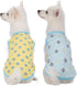 Blueberry Pet 2 Pack Soft & Comfy Terry Cotton Pastel Blue Dog Pajamas & Tank Top T Shirt, Back Length 16"