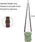 WITERY Handmade Small Canvas Cell Phone Purse - Cute Cross Body Wallet with Adjustable Shoulder Strap