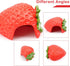 DQITJ 1 Pack Hermit Crab Hiding House Cute Strawberry Shape Rest Hideout Climbing Cave Habitat Decoration for Hermit