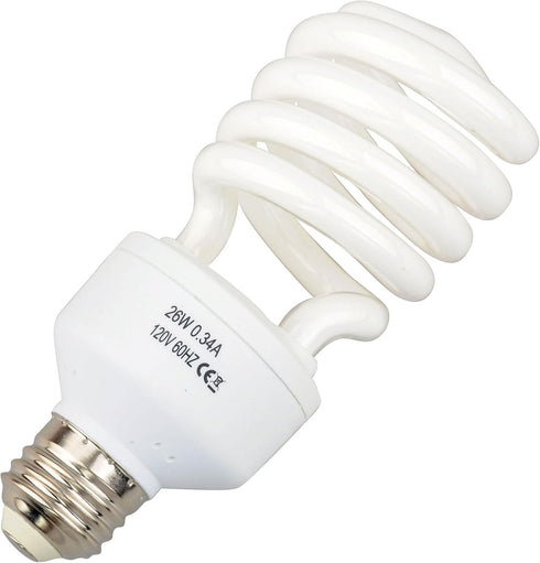 LUCKY HERP 15.0 UVB Intense Fluorescent Bulb, Terrarium Lamp for Reptiles, E26, 26 Watt