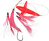 FABULETTA UV Glow Tuna Lure with Flat Steel Hook - Feather Trolling Skirt for Big Game Fishing (Pink)