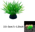 Smoothedo-Pets 20 Pieces Small Plastic Aquarium Plant Decoration, 1" Tall Mini Grass Set for Fish Tank (Green-C)
