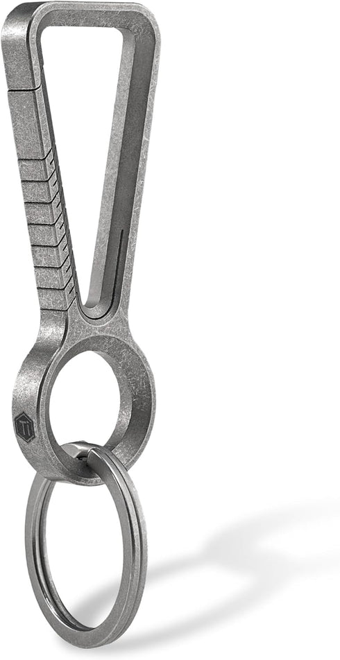 KeyUnity KM01 Titanium EDC Keychain Clip with Bottle Opener, Quick Release Carabiner Key Ring