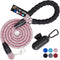 Gorilla Grip Heavy Duty Dog Leash - Soft Handle, Strong Reflective Rope for Night Walking, Pink