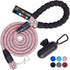 Gorilla Grip Heavy Duty Dog Leash - Soft Handle, Strong Reflective Rope for Night Walking, Pink