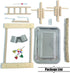 PINVNBY Bird Playground Parrot Playstand Birds Play Stand Wood Exercise Perch Gym Stand Playpen Ladder with Feeder Cups