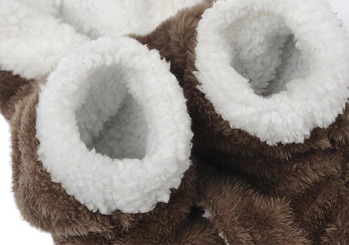 Cute Christmas Pet Costume Elk Reindeer Cosplay - Soft Warm Coral Fleece Pet Hoodie Jacket for Small Medium Dogs