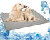 Pet Cooling Mat for Dog Puppy Cat, Washable Cooling Pad, Reusable Ice Silk Self Cooling Mat for Pet Beds, Large, GREY