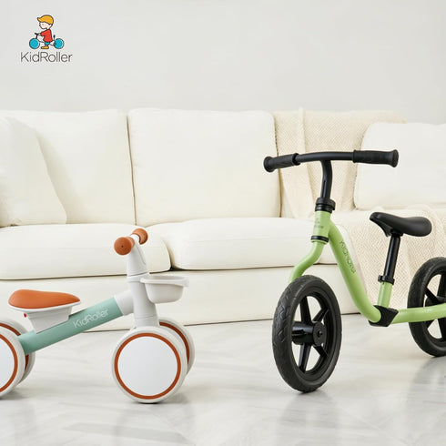 KidRoller 1 12-36 Kid's Balance Bikes for Year Old Boys and Girls, Months Toddler Ride-on with Adjustable Seat and a