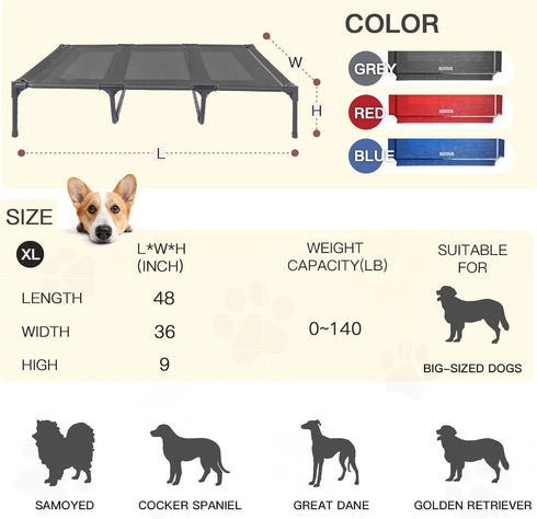 suddus Elevated Dog Bed Replacement Parts Package, Plastic Parts for Raised Dog Bed Cot Replacement