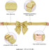 Unique Style Paws Adjustable Silk Dog Collar with Bow for Medium Dogs, Yellow Color, Durable