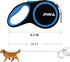 PINA Retractable Dog Leash, 26ft for Small Medium Large Dogs up to 110lbs, 360° Tangle-Free with Anti-Slip Handle