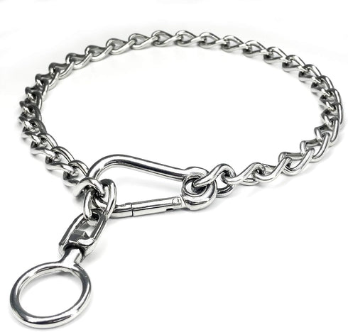 Dog Chain Collars 304 Stainless Steel, Anti Winding Chew Proof Necklace for Small to Large Dogs Training