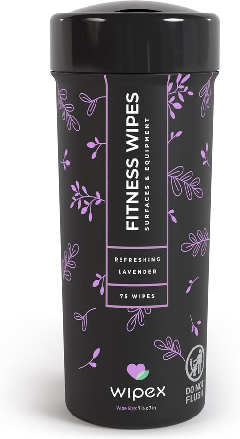 Wipex Yoga Mat Cleaner & Fitness Wipes - Natural Lavender & Vinegar
