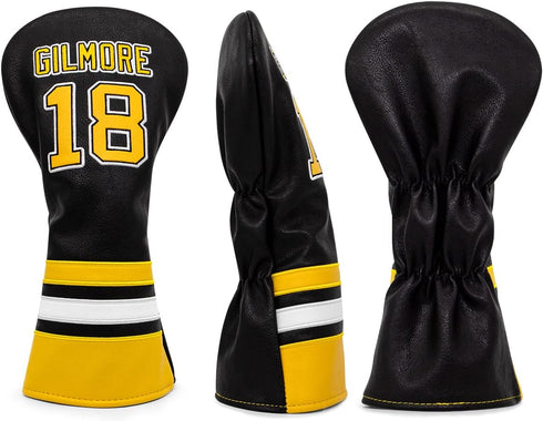 Golf Headcovers, Premium Leather Driver Fairway Wood Hybrid Covers with Number Tags