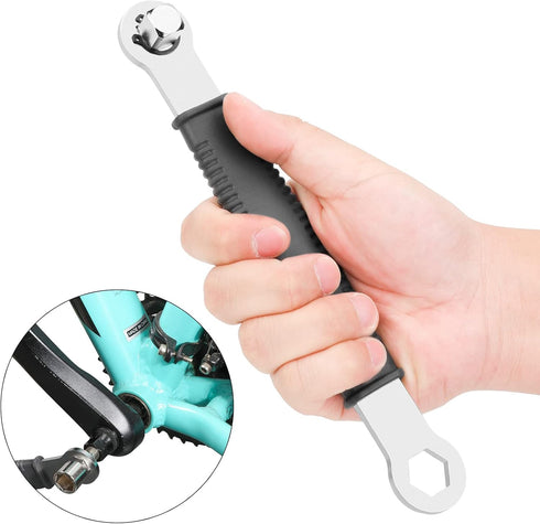 Oumers Bike Repair Tools - Multi-use Bike Crank Extractor, Bottom Bracket Remover & 16mm Spanner Wrench