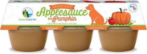 Unsweetened Applesauce with Pumpkin for Dogs, 6 Pack