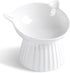 Ceramic Raised Cat Bowl, Tilted Anti Vomit Feeder for Indoor Cats, Whisker Friendly, Microwave and Dishwasher Safe