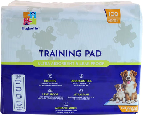 23 23 Dog Training Pads x Leak-Proof, Super Absorbent Puppy Pads with Adhesive Tabs, Odor Control, Disposable Potty