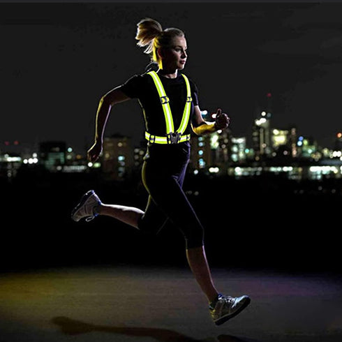 Reflective Vest Running Gear, High Visible Reflective Gear for Nighttime Running, Adjustable Safety Vests (2 Pack)